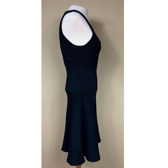 Milly Knit Paneled Sleeveless Fit & Flare Mini Dress in Black Size Small - Picture 10 of 14
